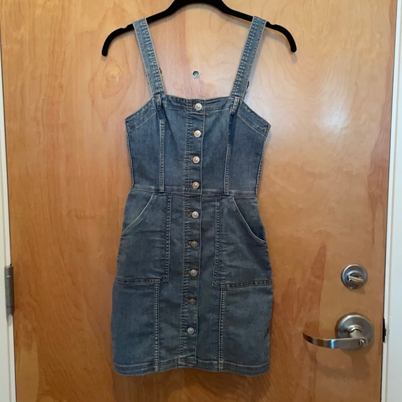 H&M Dresses & Skirts - H&M Denim Overall Button Up Dress